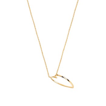 Gold-plated M Heart necklace