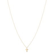 Collier Croix S plaqué or