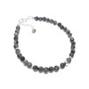 Bracelet Labradorite Noire et Argent 925 - vue V1