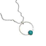 Sautoir en Argent 925 avec Pendentif en Amazonite