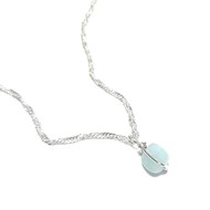 Collier Argent 925 et Aigue-Marine Essentiel