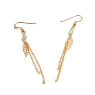 Boucles D'Oreilles Feuilles Aventurine