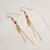 Boucles D'Oreilles Feuilles Cornaline - vue V2