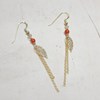 Boucles D'Oreilles Feuilles Cornaline - vue V3