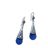 Boucles d'oreilles touareg verre bleu - vue V3