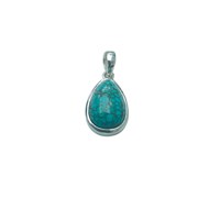 Pendentif en argent et turquoise véritable