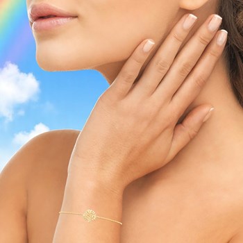 Bracelet arbre de vie Plaqué OR 750 3 microns Élégance et Protection