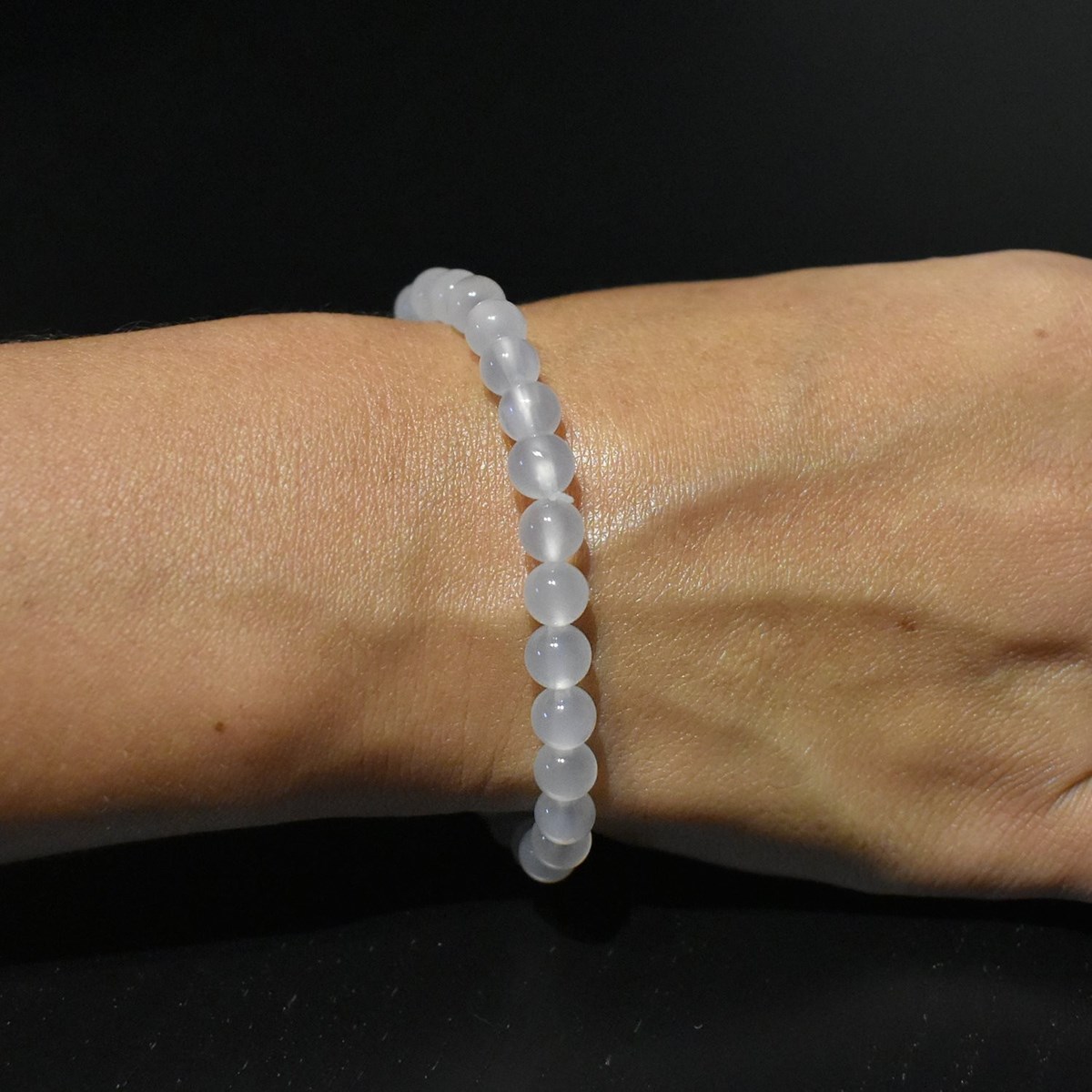 Bracelet en Agate Blanche Pureté et Sérénité Intérieure - vue 2