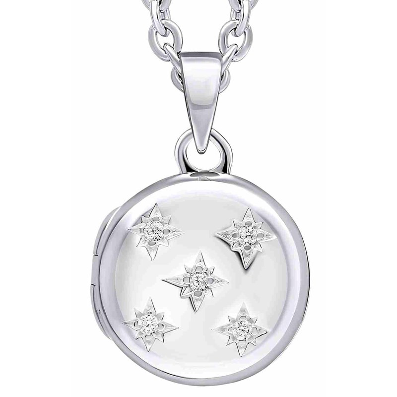 Collier pendentif photo zirconium en argent 925