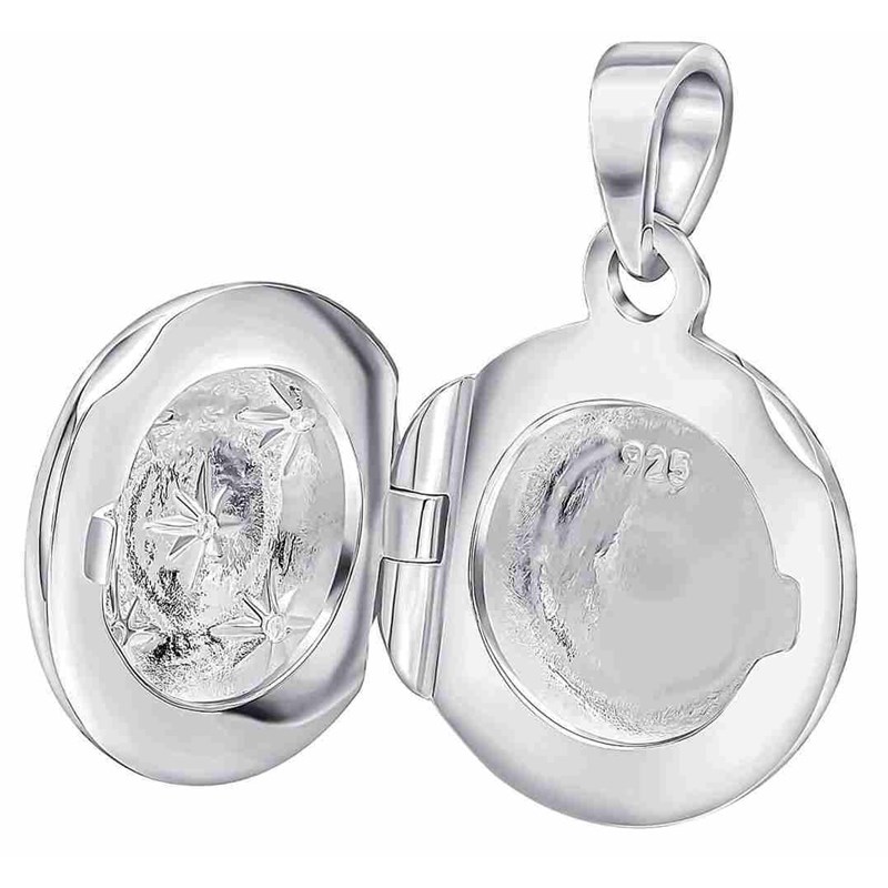 Collier pendentif photo zirconium en argent 925 - vue 2