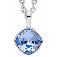 Collier cristal bleu ciel en argent 925