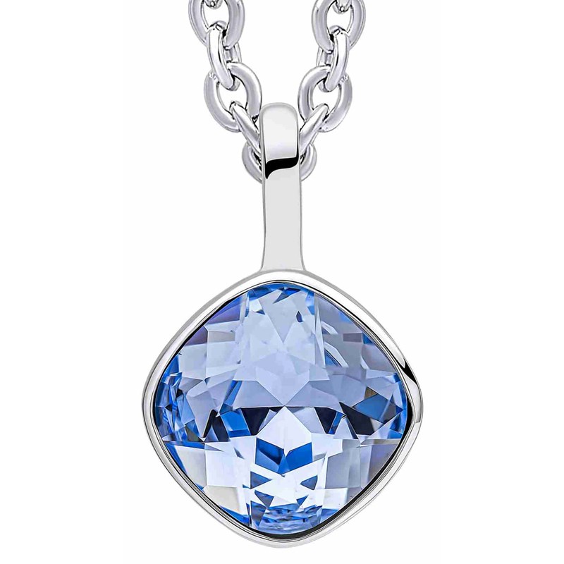 Collier cristal bleu ciel en argent 925