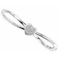 Bracelet coeur zirconium en argent 925