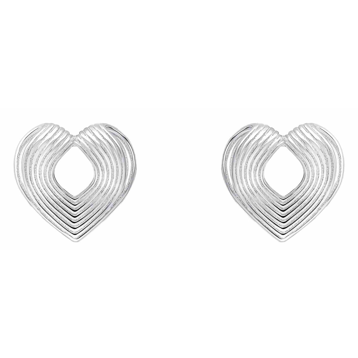 Boucle d'oreille coeur en argent 925