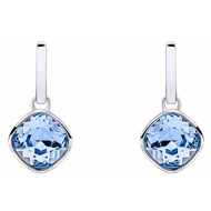 Boucle d'oreille cristal bleu ciel en argent 925