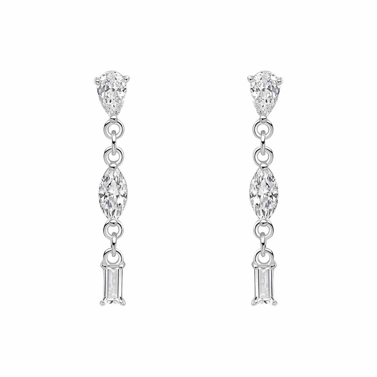 Boucle d'oreille zirconium en argent 925