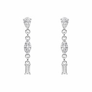 Boucle d'oreille zirconium en argent 925