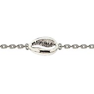 Bracelet femme enfant breloque coquillage cauris en argent 925°/00 - 18cm