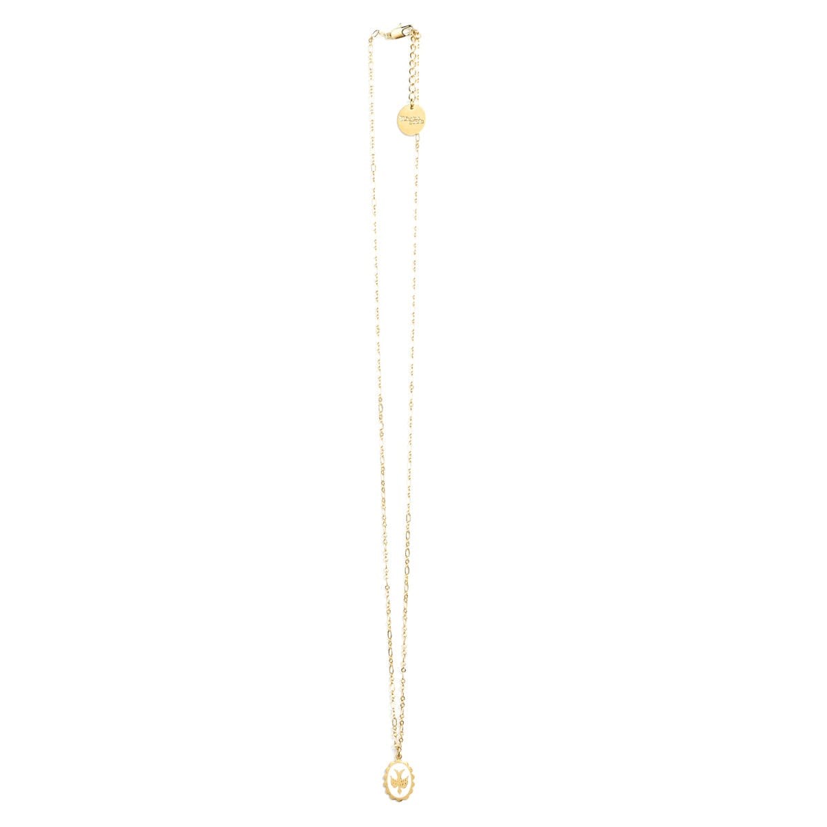 collier colombe émaillé doré à l'or fin - THÉMIS - vue 5