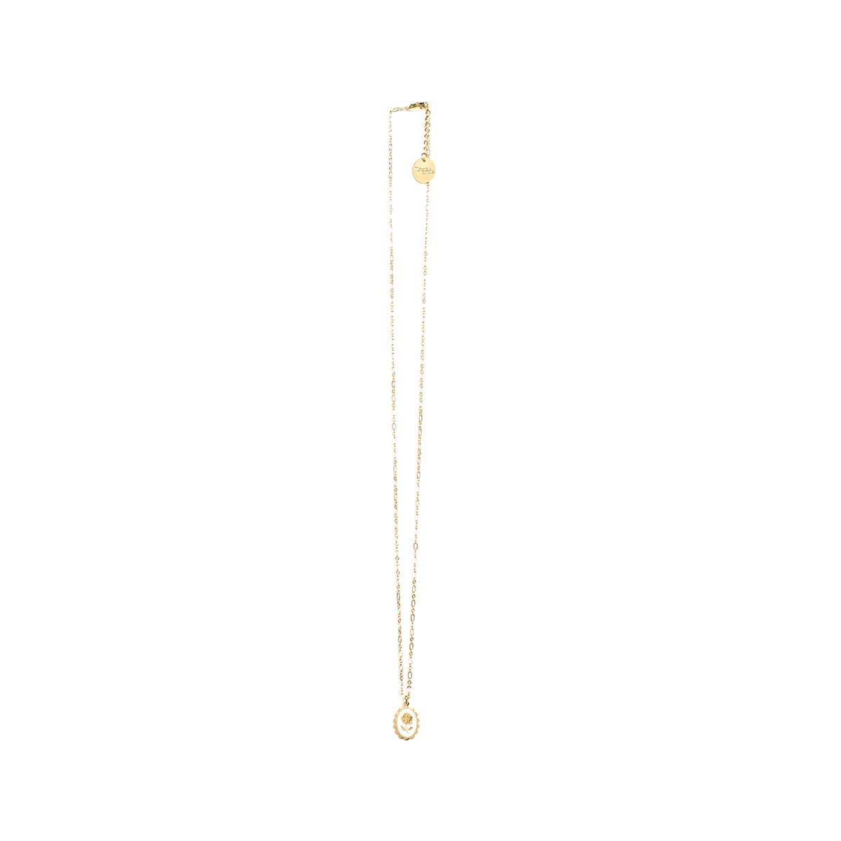 collier fleur émaillé doré à l'or fin - THÉMIS - vue 5