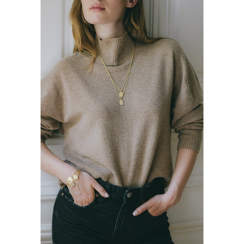 collier trèfle plaqué argent - THÉMIS - vue 5