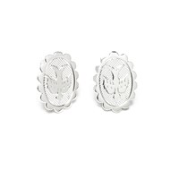 boucles d'oreilles puces colombes plaqué argent - THÉMIS