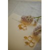 mini boucles d'oreilles créoles fleurs doré à l'or fin - THÉMIS - vue V5