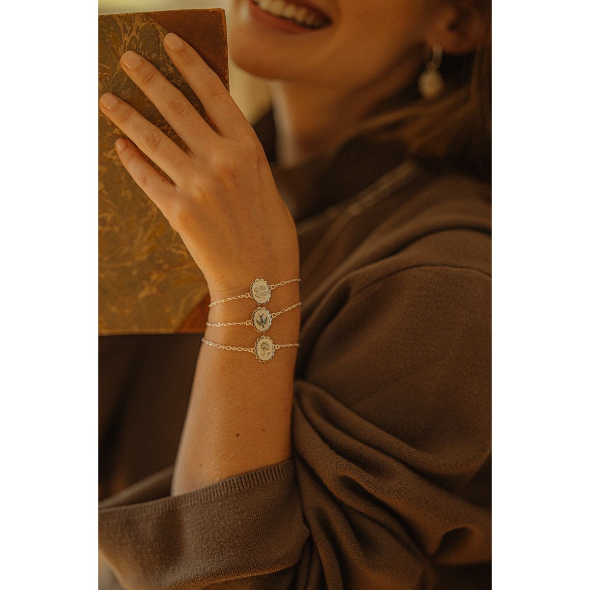 bracelet colombe plaqué argent - THÉMIS - vue 5