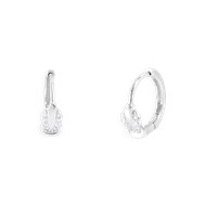 Boucles d'oreilles en argent 925 rhodié avec oxydes de zirconium