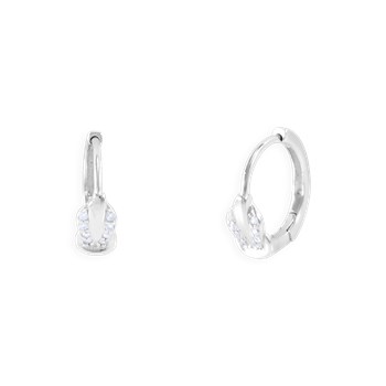 Earrings in rhodium-plated 925 sterling silver with zirconium oxides