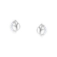 Boucles d'oreilles en argent 925 rhodié avec oxydes de zirconium