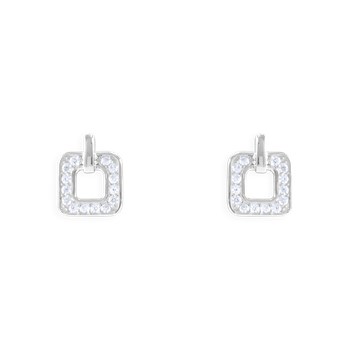 Earrings in rhodium-plated 925 sterling silver with zirconium oxides