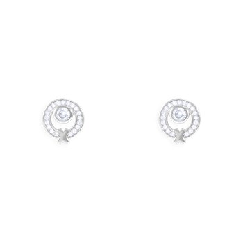 Earrings in rhodium-plated 925 sterling silver with zirconium oxides