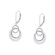 Boucles d'oreilles en argent 925 rhodié avec oxydes de zirconium