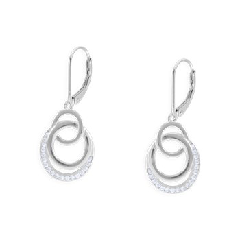 Earrings in rhodium-plated 925 sterling silver with zirconium oxides