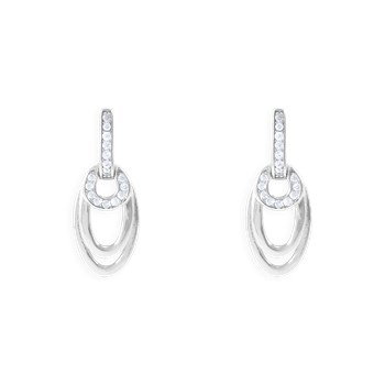 Earrings in rhodium-plated 925 sterling silver with zirconium oxides