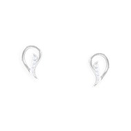 Boucles d'oreilles en argent 925 rhodié avec oxydes de zirconium