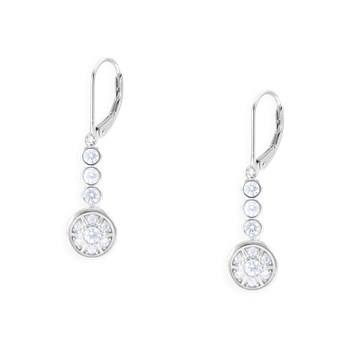 Earrings in rhodium-plated 925 sterling silver with zirconium oxides