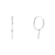 Boucles d'oreilles en argent 925 rhodié avec oxydes de zirconium