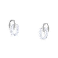 Boucles d'oreilles en argent 925 rhodié avec oxydes de zirconium