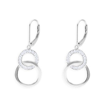 Earrings in rhodium-plated 925 sterling silver with zirconium oxides