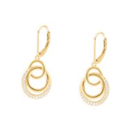 Boucles d'oreilles plaquées or avec oxydes de zirconium