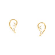 Boucles d'oreilles plaquées or avec oxydes de zirconium