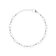 Bracelet en argent 925 rhodié avec oxydes de zirconium