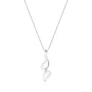 Collier en argent 925 rhodié avec oxydes de zirconium