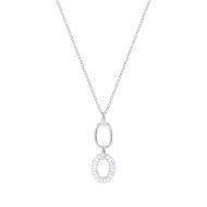 Collier en argent 925 rhodié avec oxydes de zirconium