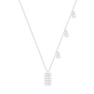 Collier en argent 925 rhodié avec oxydes de zirconium