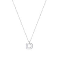 Collier en argent 925 rhodié avec oxydes de zirconium