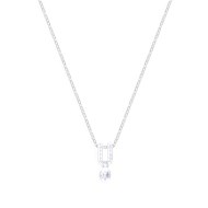 Collier en argent 925 rhodié avec oxydes de zirconium