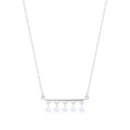 Collier en argent 925 rhodié avec oxydes de zirconium